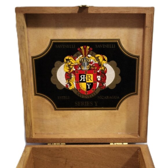RARE Collectible Savinelli Series Y Torpedo Nicaragua Wooden Cigar Box - Picture 4 of 12